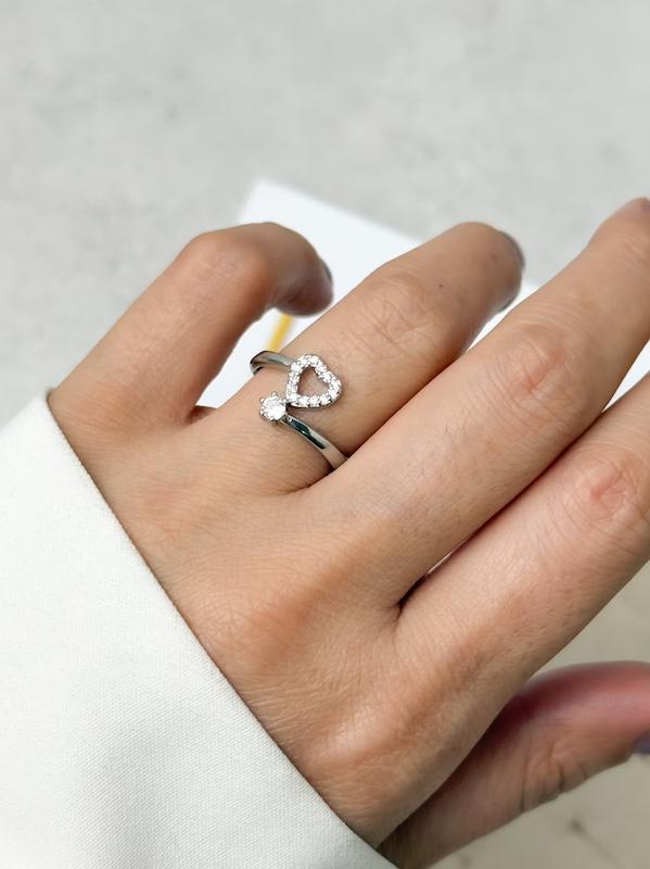 انگشتر جواهری قلب مینیمال