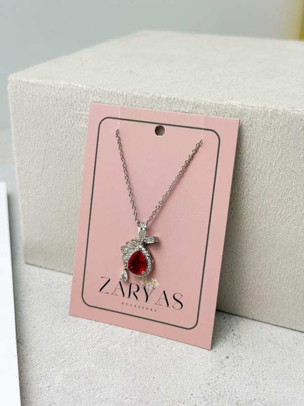 گردنبند جواهری پاپیون و اشکی