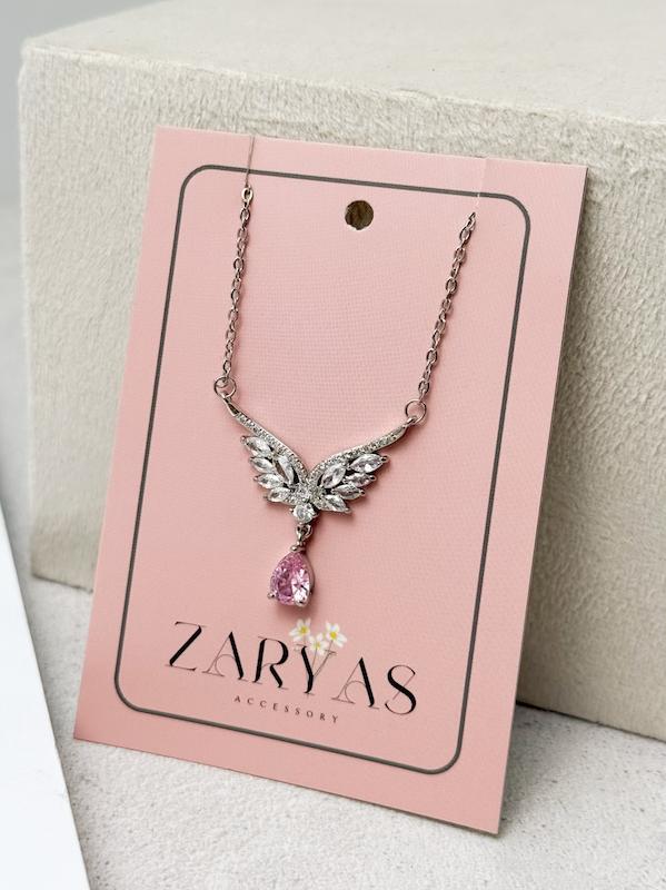 گردنبند جواهری بال فرشته ی آویزدار