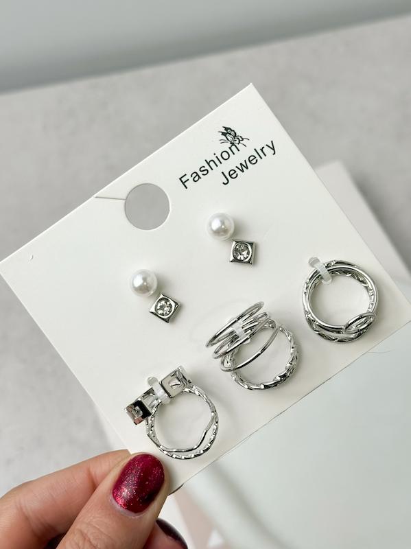 پک گوشواره و انگشتر مرواریدی