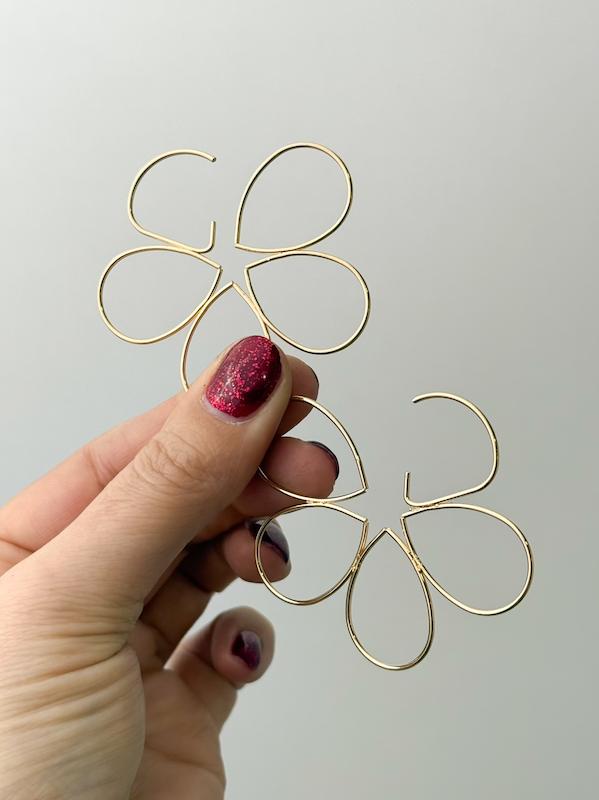 گوشواره انتزاعی زنانه گل