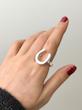 انگشتر زنانه نعل رینگ باریک