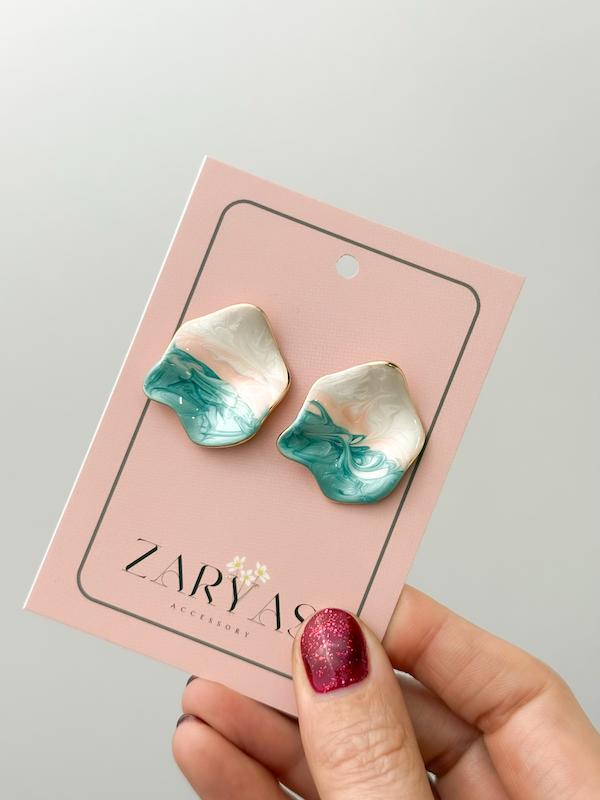 گوشواره زنانه میناکاری دفرمه