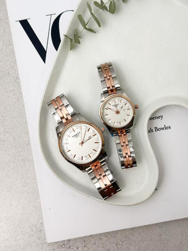 ساعت زنانه و مردانه تیسوت ( نقره ای رزگلد )