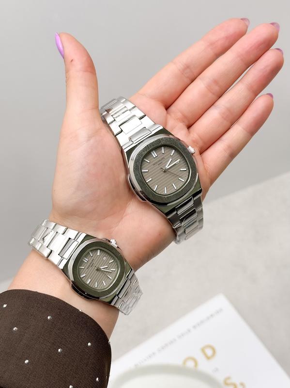ساعت زنانه و مردانه پتک فیلیپ ( نقره ای طوسی ) Patek philippe