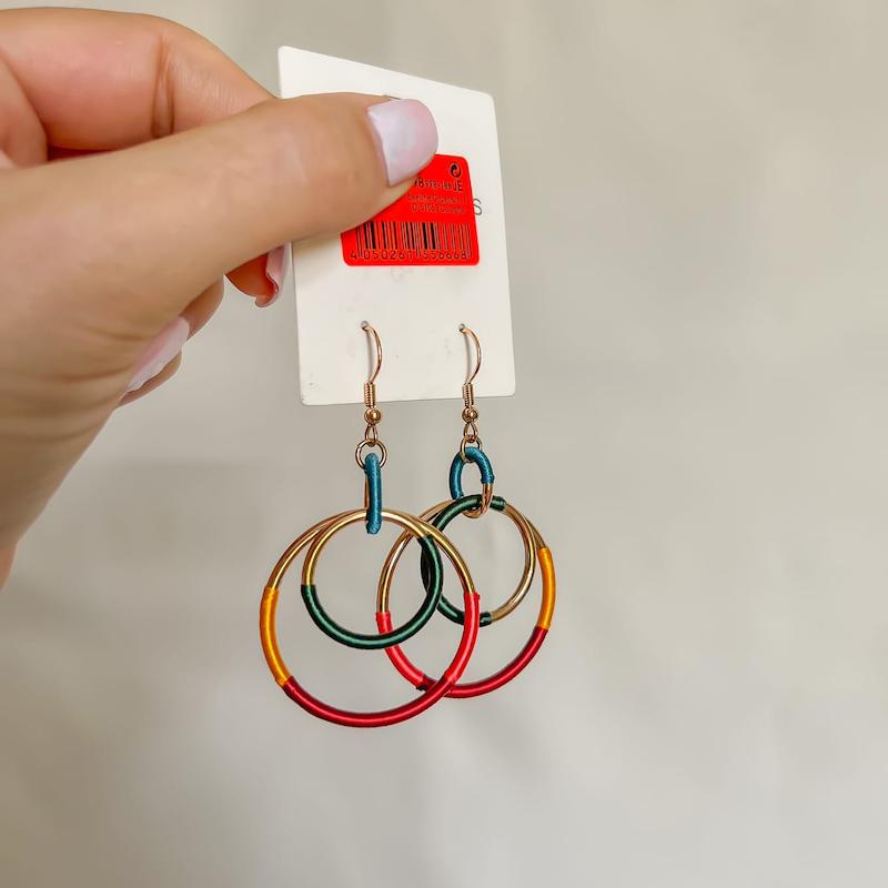 گوشواره حلقه رنگی