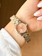 ساعت زنانه کاسیو نقره ای ی صفحه صورتی Casio MTP-1199