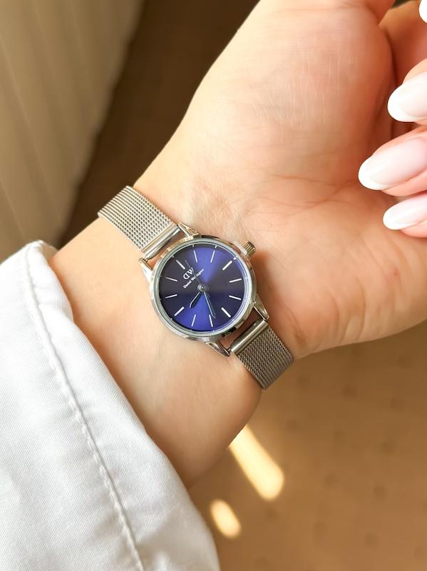 ساعت زنانه بندحصیری گرد دنیل ولینگتون نقره ای مینیمال Daniel Wellington