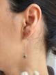 گوشواره استیل بخیه ای قلب و پروانه نقره ای