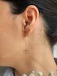 گوشواره استیل بخیه ای قلب طلایی