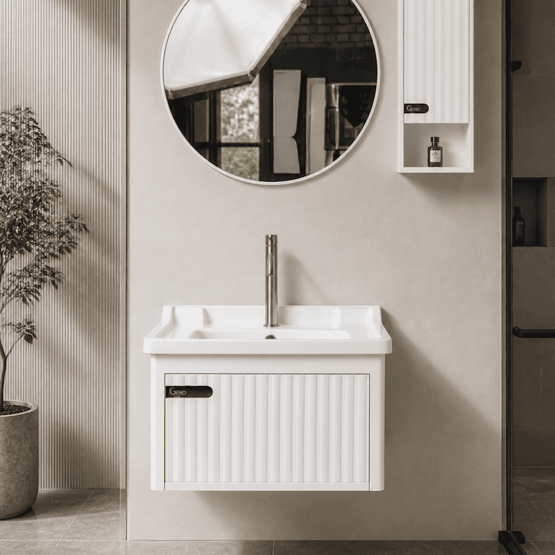 ست کامل روشویی کابینتی سفید مدل اکسین