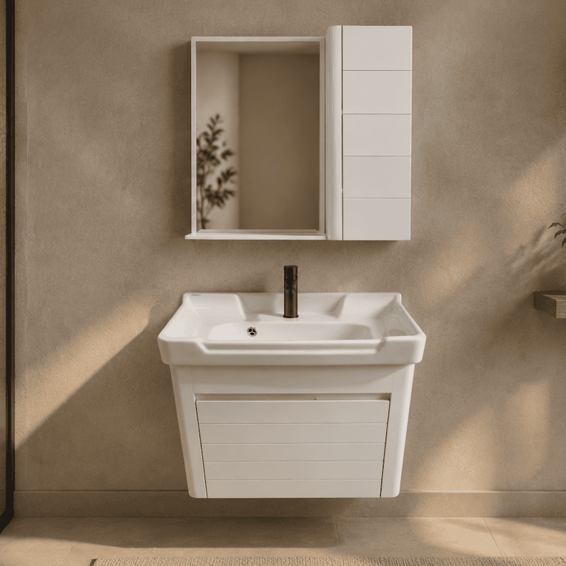 کابینت روشویی سفید همراه آینه باکس قسطی 
