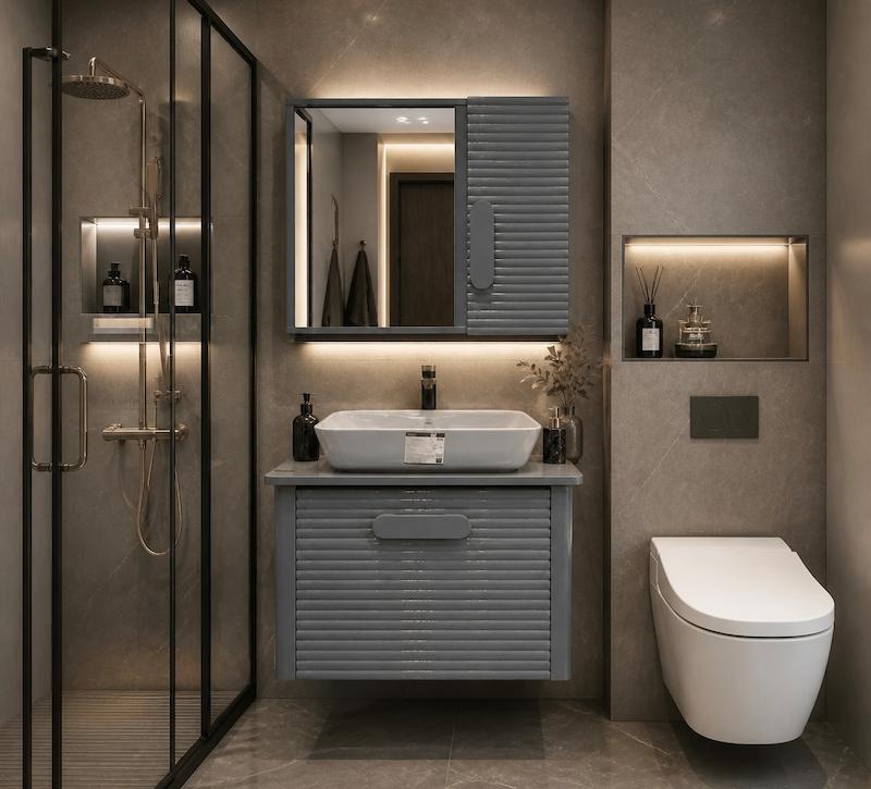 روشویی کابینتی ست کامل با آینه باکس قسطی 