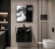 روشویی کابینتی و آینه باکس مشکی قسطی 