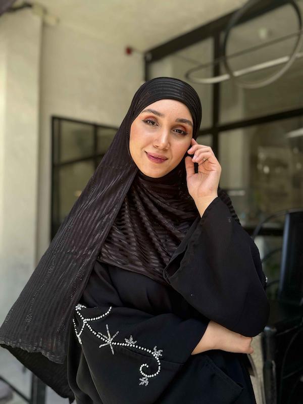 شال کشی کویتی وارداتی طرح راه راهی