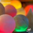 آباژور گوی سنگ نمک طرح کهکشانی (گلکسی) با پایه و چراغ - کیفیت درجه ۱