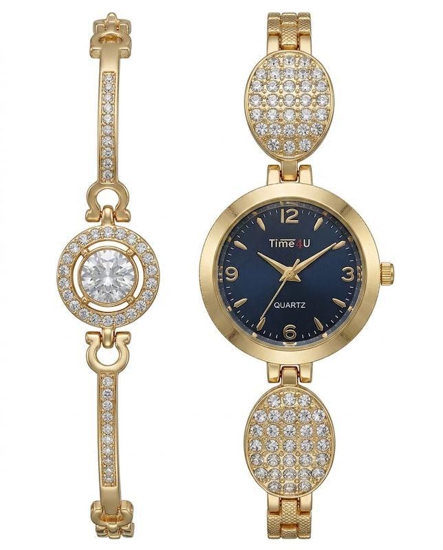 ساعت زنانه ست دستبندی برند TIME4U