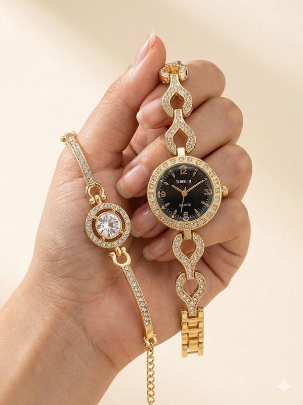 ساعت زنانه ست دستبندی برند TIME4U