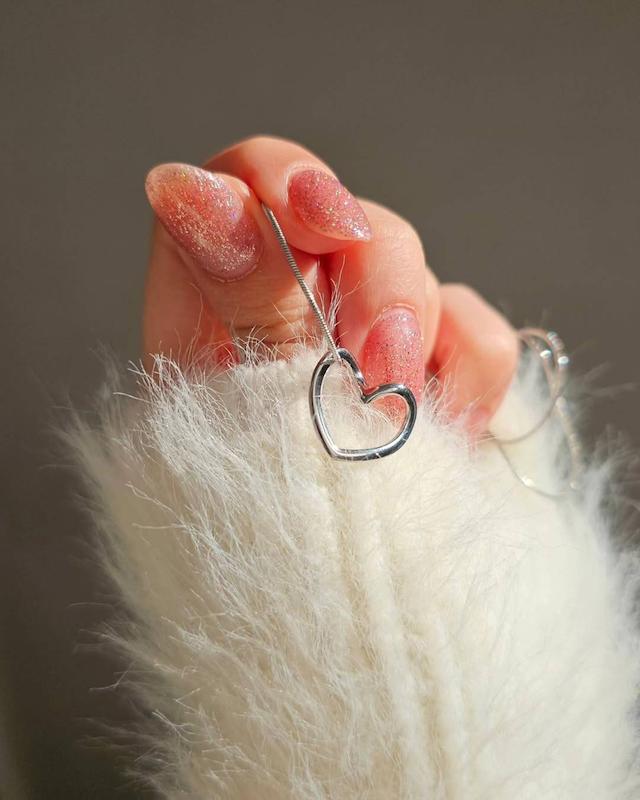 گردنبند قلب نقره ای 