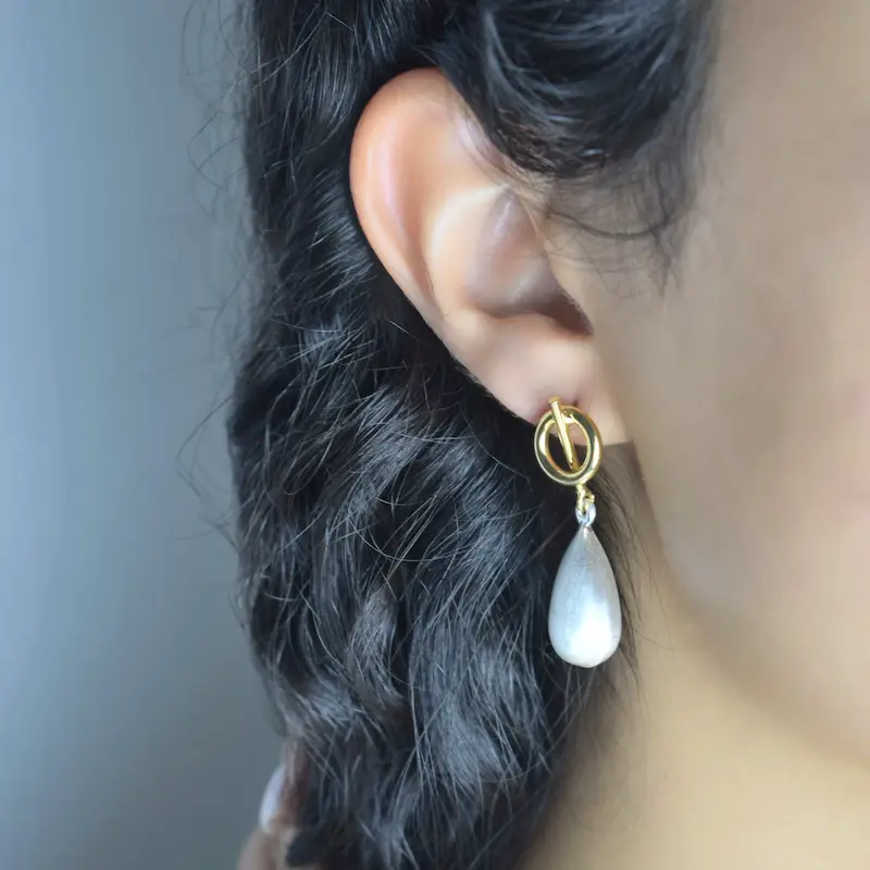 گوشوار حلقه ای آویز دار کد24