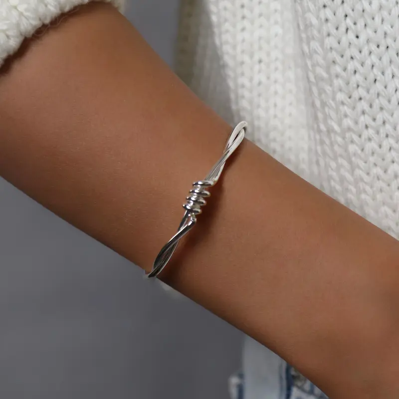 بنگل استیل طرح مارپیچ کد321