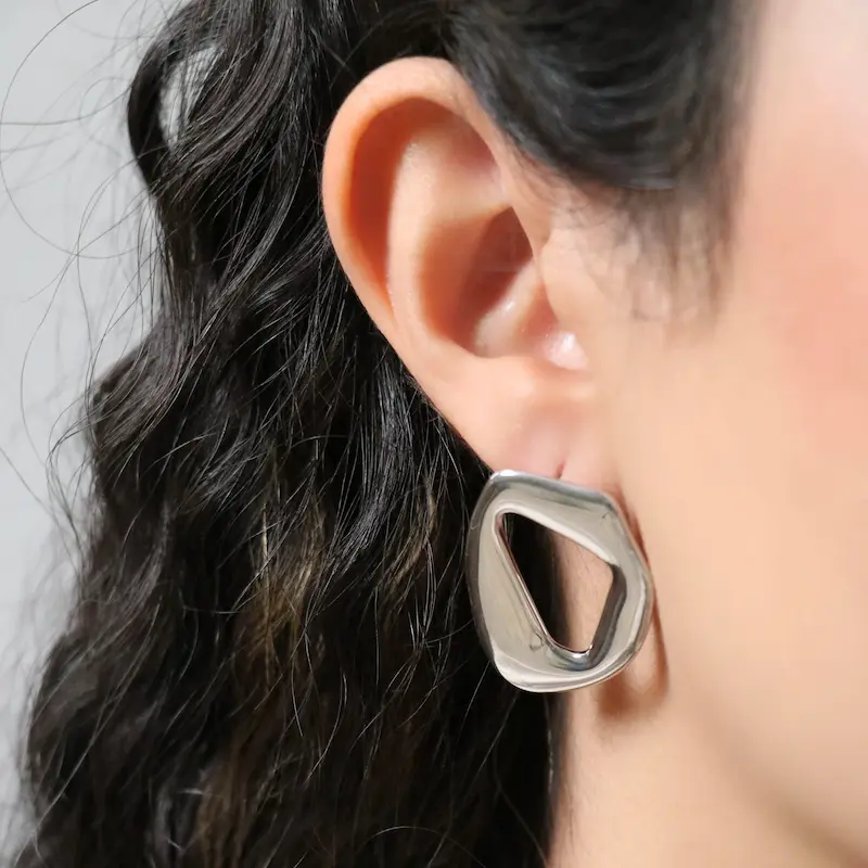 گوشواره استیل دفرمه کد68