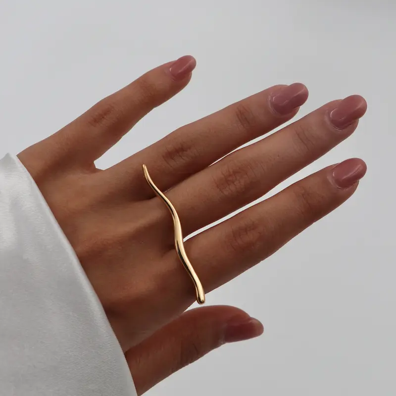 انگشتر دابل ابکاری نقره کد124