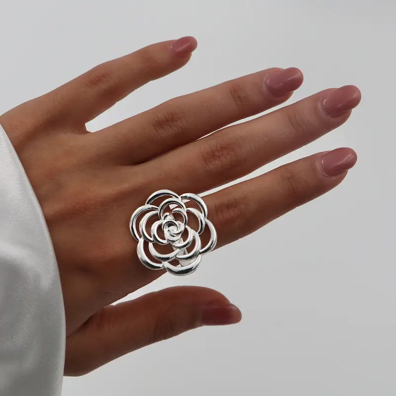 انگشتر فشن طرح گل کد115