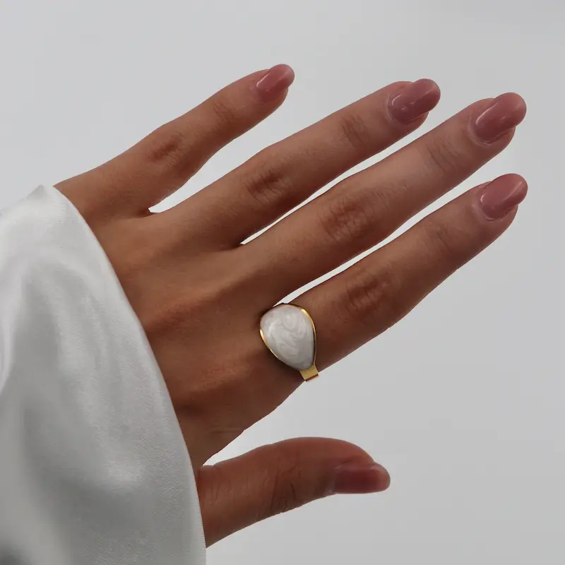 انگشتر میناکاری طرح لوزی کد104 