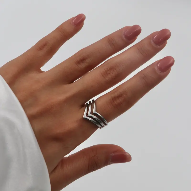 انگشتر استیل کد ۱۰۹ سایزبندی