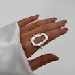 انگشتر بیضی توخالی کد ۱۴۰