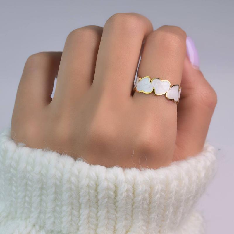 انگشتر میناکاری  قلبی کد103