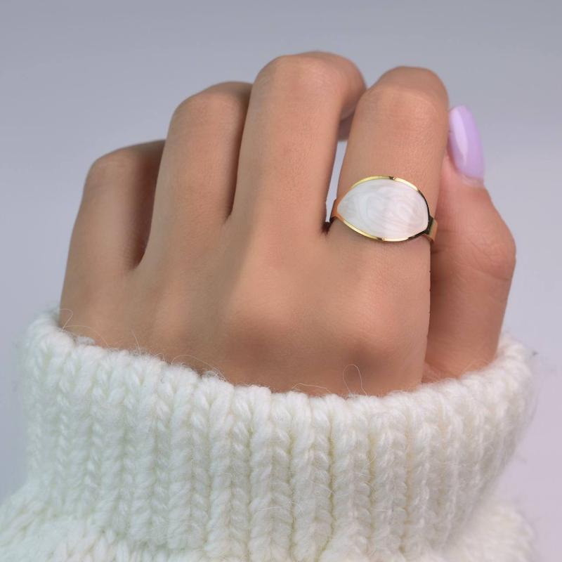 انگشتر میناکاری طرح لوزی کد104 