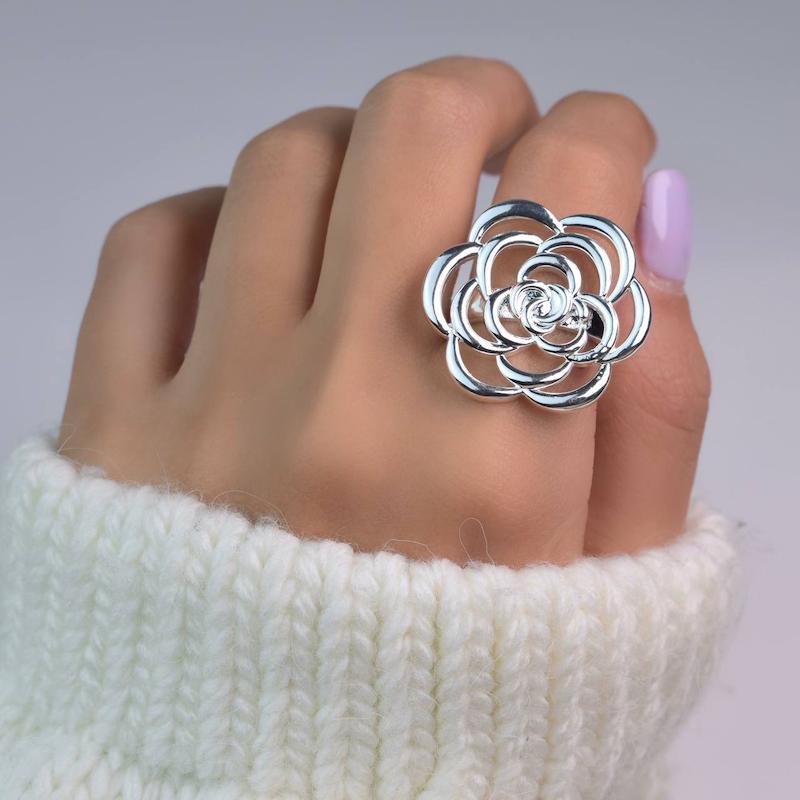 انگشتر فشن طرح گل کد115