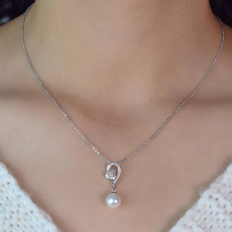 گردنبند مرواریدی استیل کد206