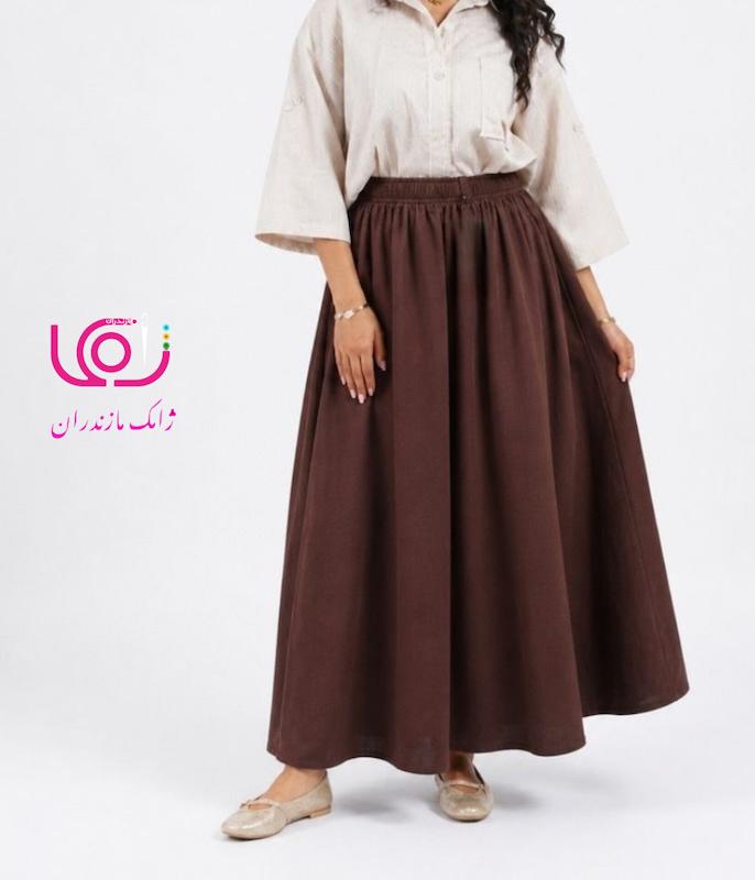 دامن کتان لینن