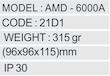 آمپرمتر 96 شیوا امواج مدل AMD - 6000A