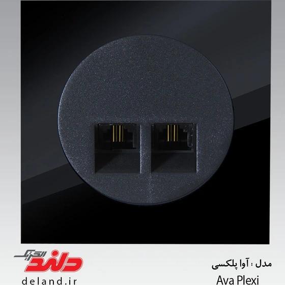 سوکت شبکه cat6 پلکسی دلند (مکانیزم+قاب) مدل آوا