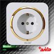 پریز برق ارت دار زه دار دلند (مکانیزم+قاب+زه) مدل آدا