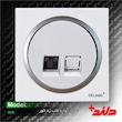 سوکت شبکه cat6 زه دار دلند (مکانیزم+قاب+زه) مدل آوا