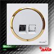 سوکت شبکه cat6 زه دار دلند (مکانیزم+قاب+زه) مدل آوا