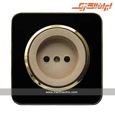 پریز برق ساده اسپیناس طلایی ایران الکتریک