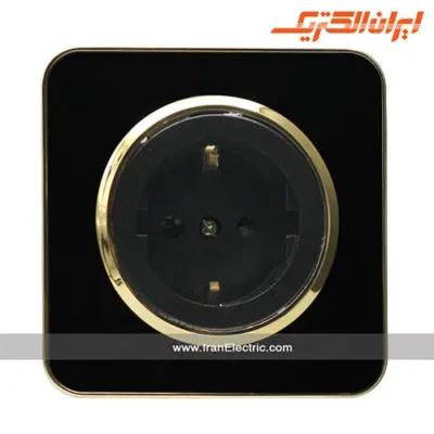 پریز برق ارت سرامیک اسپیناس طلایی ایران الکتریک