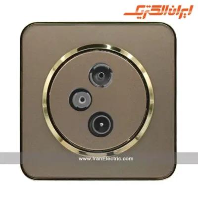 پریز آنتن TV-SAT-RD اسپیناس طلایی ایران الکتریک