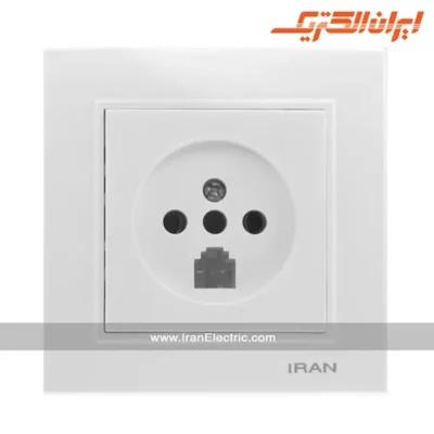 پریز تلفن دوکاره برلیان ایران الکتریک