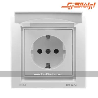 پریز برق ارت دربدار IP44 برلیان ایران الکتریک