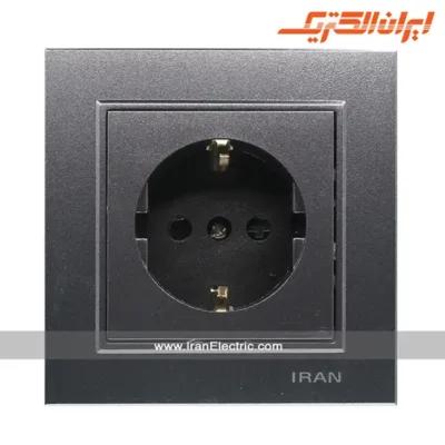 پریز برق ارت دار برلیان رنگی ایران الکتریک