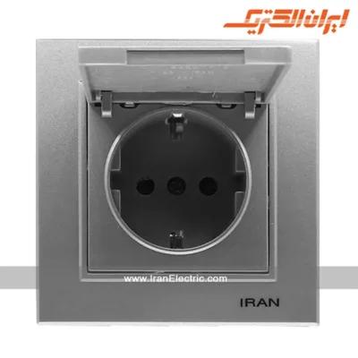 پریز برق ارت دربدار برلیان رنگی ایران الکتریک