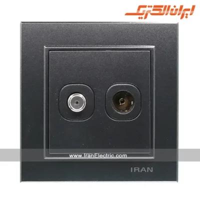 پریز آنتن دوتایی TV-SAT برلیان رنگی ایران الکتریک