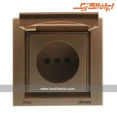 پریز برق ساده دربدار IP44 برلیان رنگی ایران الکتریک